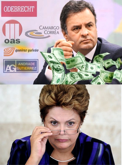 Aécio Neves (PSDB) abocanha R$ 40 milhões das empresas do PETROLÃO e Dilma leva R$ 58,5 para suas campanhas doação lava jato